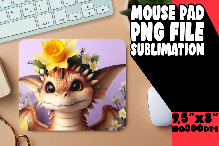 BRIGHT MOUSE PAD SUBLIMATION ART, Dragon