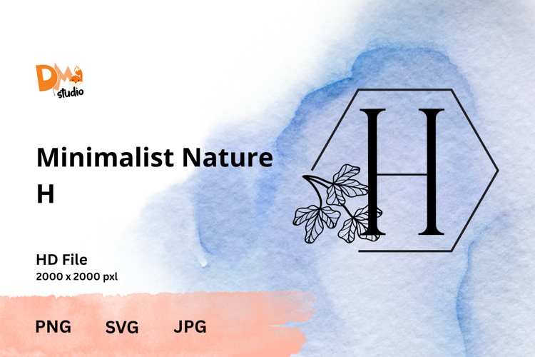 Minimalist Nature Monogram - Elegant Botanical Letter Design