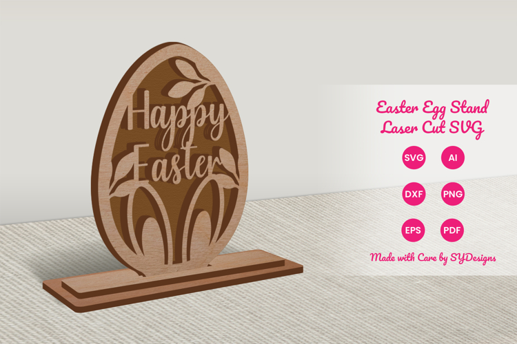 Easter Egg Stand Laser Cut SVG