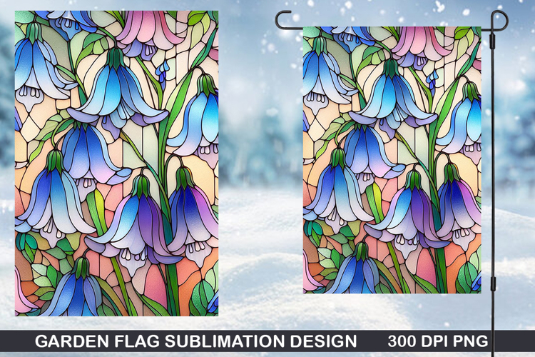 Flowers Garden Flag Sublimation| Spring Garden Flag PNG