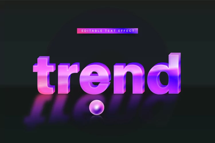 Editable Text Effect for Illustrator. Vector Graphic styles