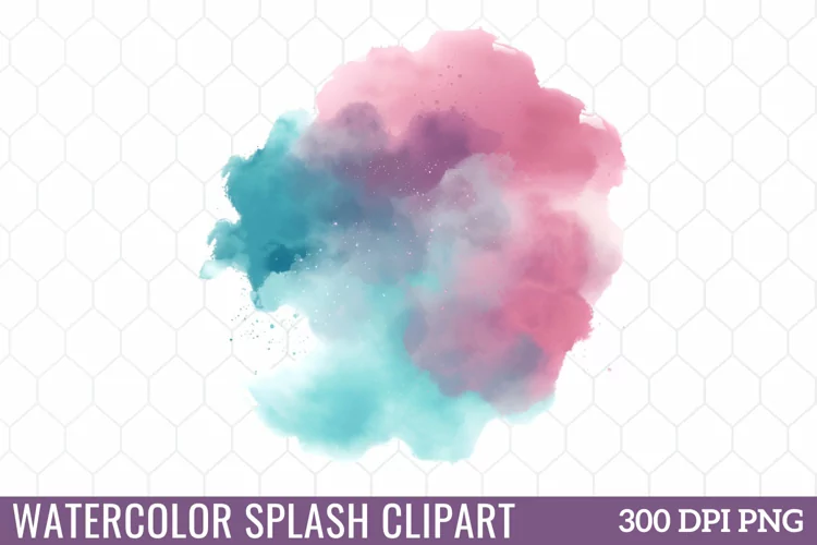 Watercolor Splashes Clipart