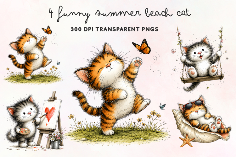 Cute Cat Illustration Image 14