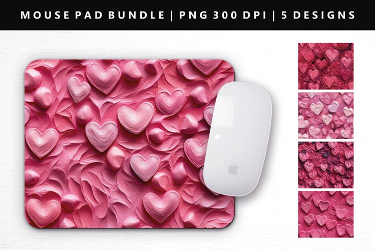 Heart Mouse Pad Design | Mouse Pad Sublimation PNG example image 1