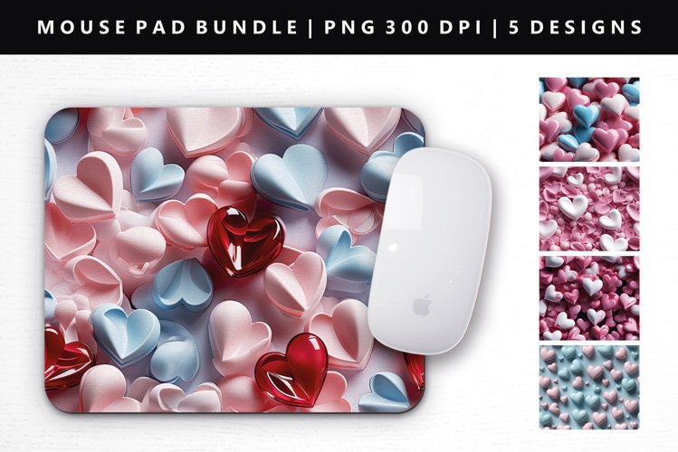 Heart Mouse Pad Design | Mouse Pad Sublimation PNG