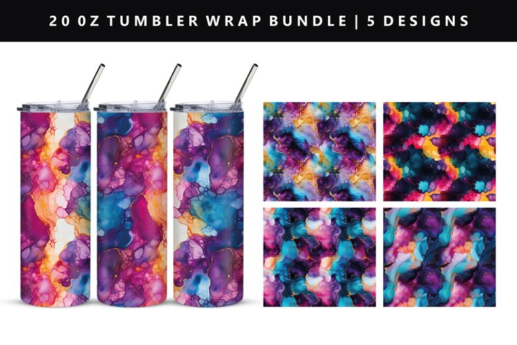 Alcohol Ink Tumbler Wrap Image 6