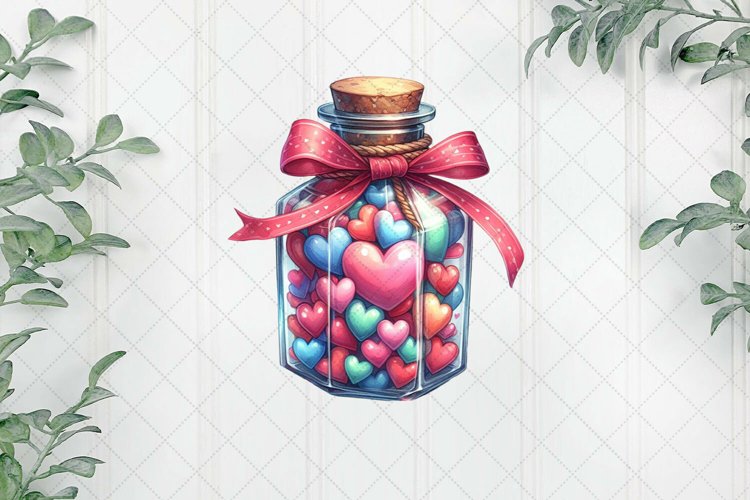Love Bottle Valentine’s Day Sublimation