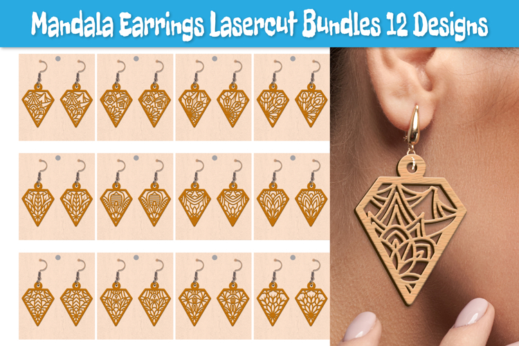 Mandala Earring Lasercut BUNDLES