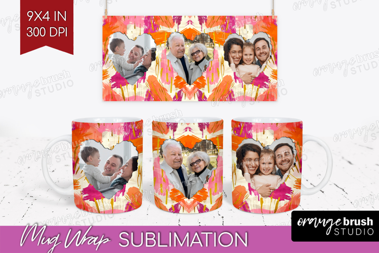 Brush Stroke Photo Mug Wrap PNG - Abstract Texture Picture