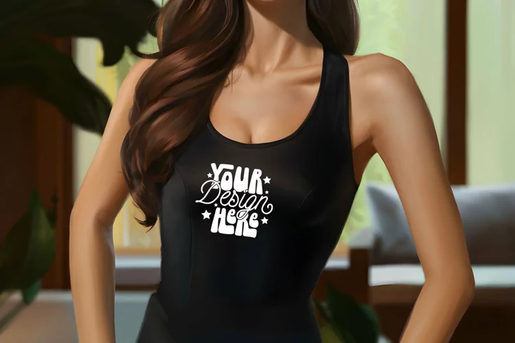 Next Level 1533 Black Mockup, Next Level Tank Top Mockup