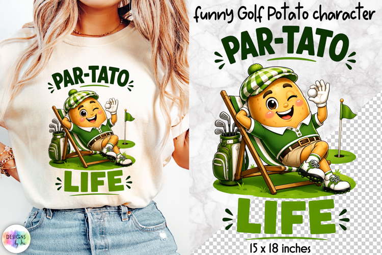 Funny Golf Potato Sublimation, Par-Tato Life