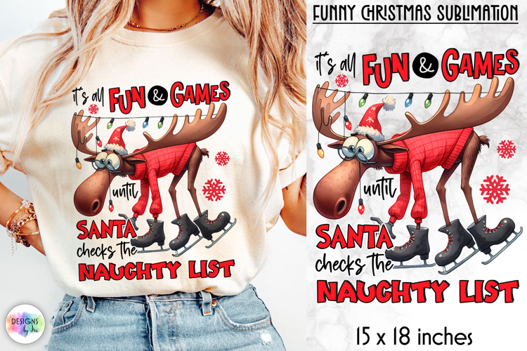 Funny Christmas Sublimation, Funny Naughty List Design