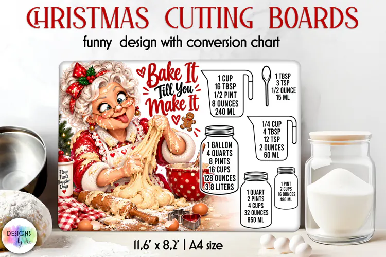 Bake It Till You Make It Christmas Cutting Board