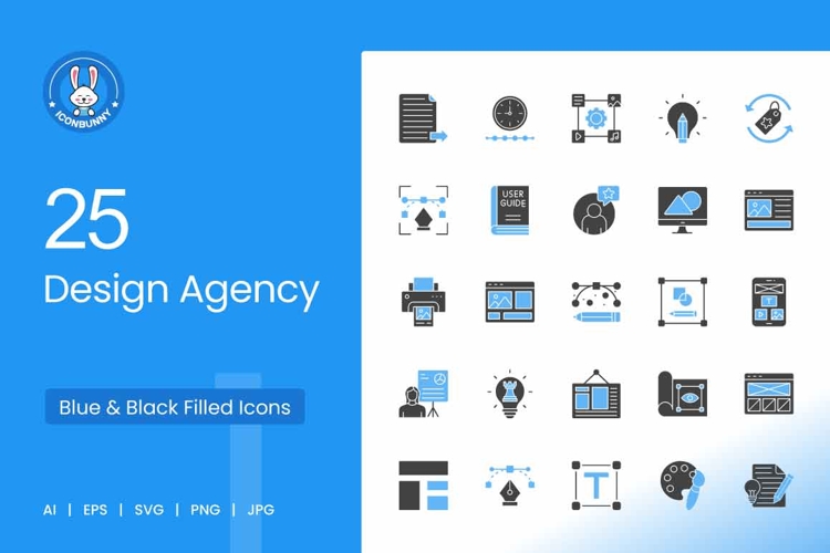 25 Design Agency Essentials Icons