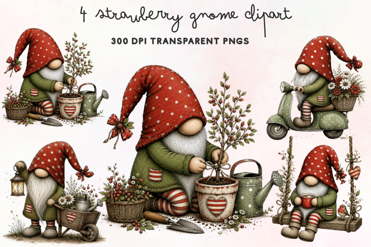 Cute Gnome Clipart Image 9