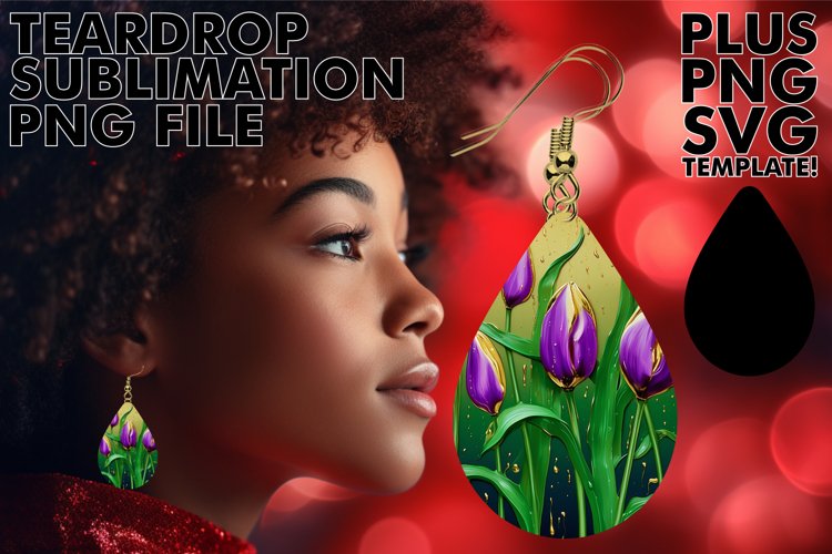 Sublimation Elegance: 3D Teardrop Beauty