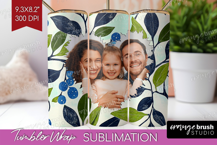 Eucalyptus Photo Tumbler PNG - Botanical Picture Tumbler