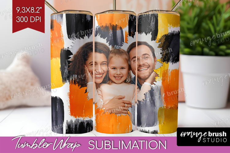 Halloween Photo Tumbler PNG - Brush Stroke Picture Tumbler