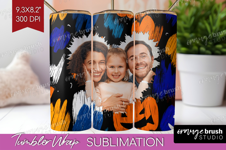 Halloween Photo Tumbler PNG - Brush Stroke Picture Tumbler