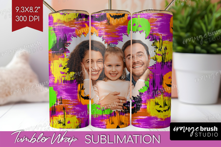 Halloween Photo Tumbler PNG - Brush Stroke Picture Tumbler