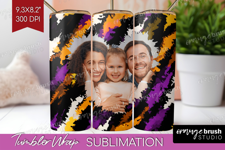 Halloween Photo Tumbler PNG - Brush Stroke Picture Tumbler