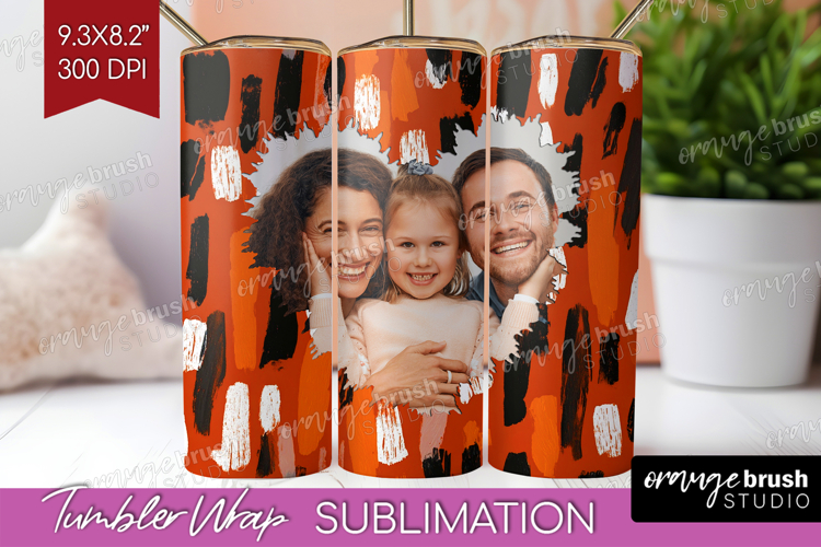 Halloween Photo Tumbler PNG - Brush Stroke Picture Tumbler