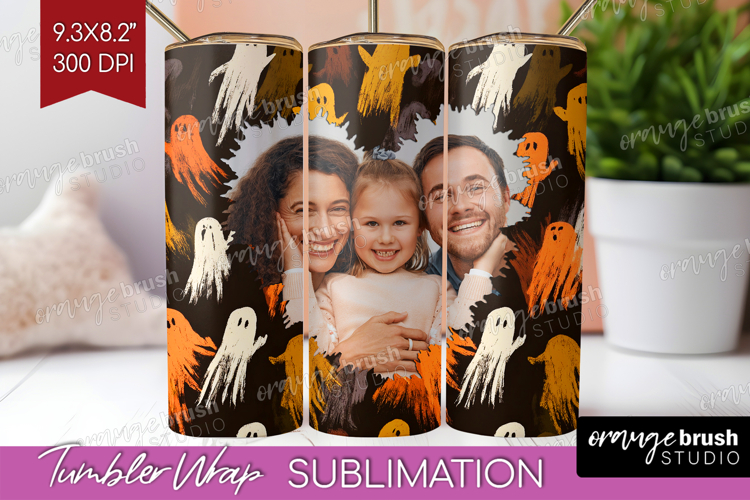 Halloween Photo Tumbler PNG - Brush Stroke Picture Tumbler