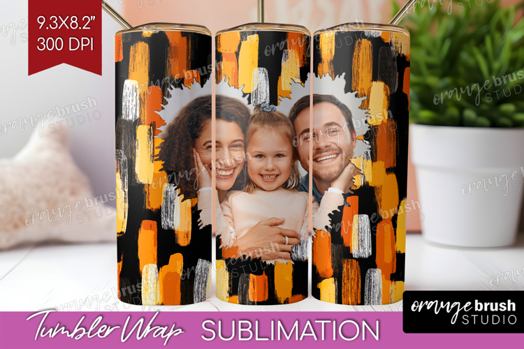 Halloween Photo Tumbler PNG - Brush Stroke Picture Tumbler