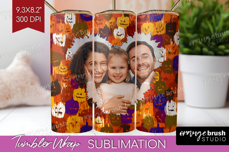 Halloween Photo Tumbler PNG - Brush Stroke Picture Tumbler