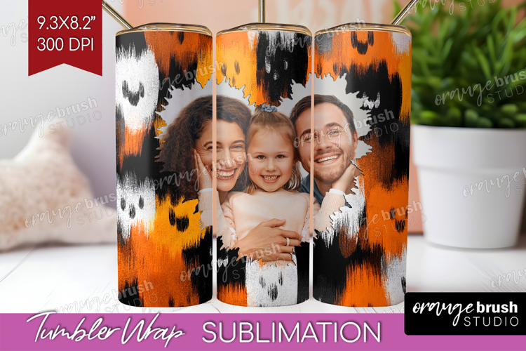 Halloween Photo Tumbler PNG - Brush Stroke Picture Tumbler
