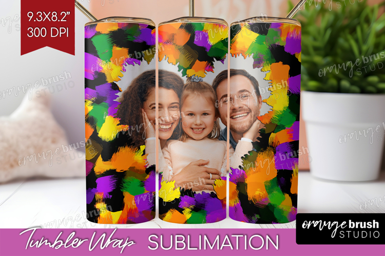 Halloween Photo Tumbler PNG - Brush Stroke Picture Tumbler