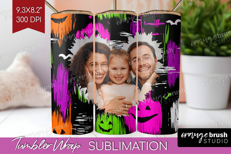 Halloween Photo Tumbler PNG - Brush Stroke Picture Tumbler