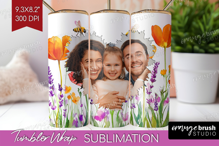 Wildflowers Photo Tumbler PNG - Summer Flowers Picture Wrap example image 1