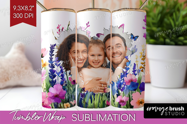 Wildflowers Photo Tumbler PNG - Summer Flowers Picture Wrap example image 1