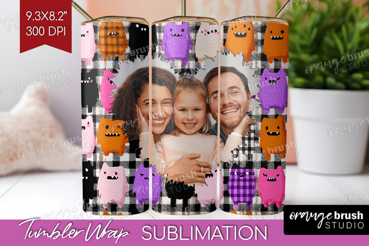 Halloween Photo Tumbler PNG - Spooky Picture Tumbler Wrap