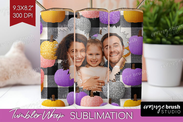 Halloween Photo Tumbler PNG - Spooky Picture Tumbler Wrap