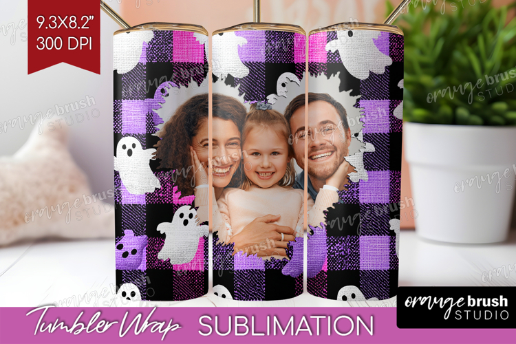 Halloween Photo Tumbler PNG - Spooky Picture Tumbler Wrap