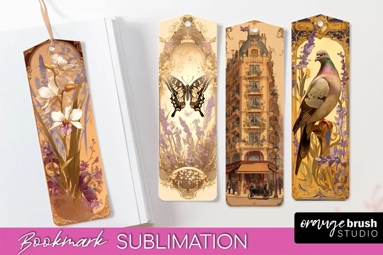 Vintage Scrapbook Bookmark Sublimation - Ephemera Bookmarks