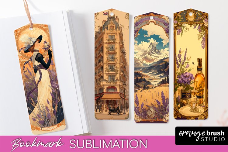 Vintage Scrapbook Bookmark Sublimation - Ephemera Bookmarks