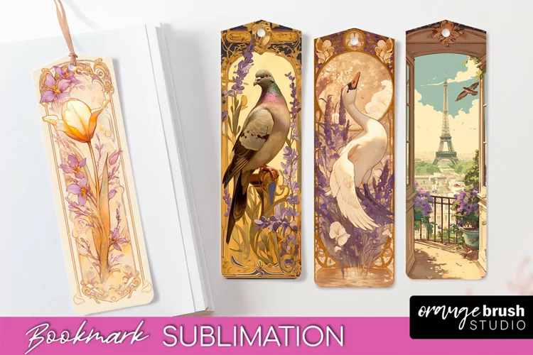 Vintage Scrapbook Bookmark Sublimation - Ephemera Bookmarks