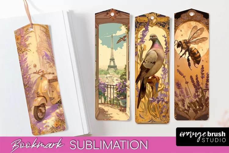 Vintage Scrapbook Bookmark Sublimation - Ephemera Bookmarks