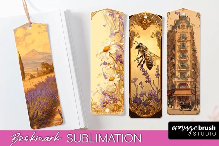Vintage Scrapbook Bookmark Sublimation - Ephemera Bookmarks