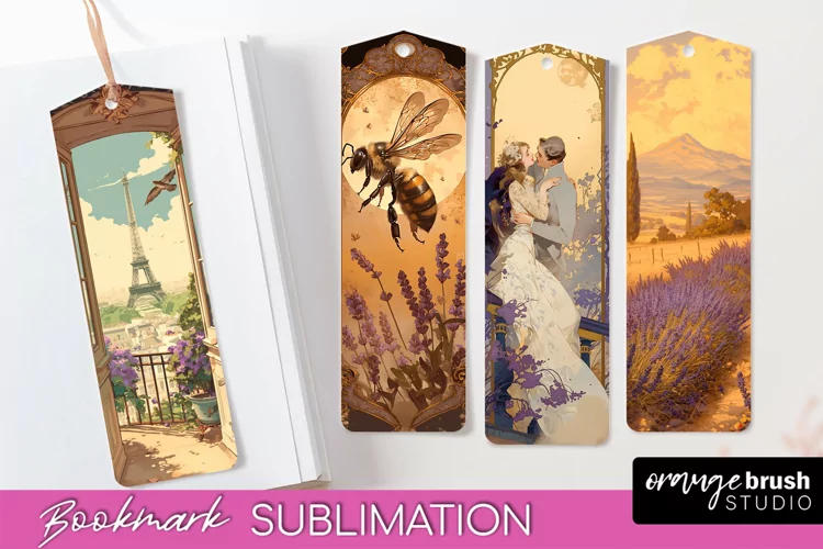 Vintage Scrapbook Bookmark Sublimation - Ephemera Bookmarks