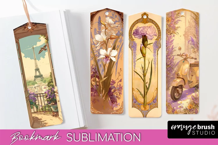 Vintage Scrapbook Bookmark Sublimation - Ephemera Bookmarks