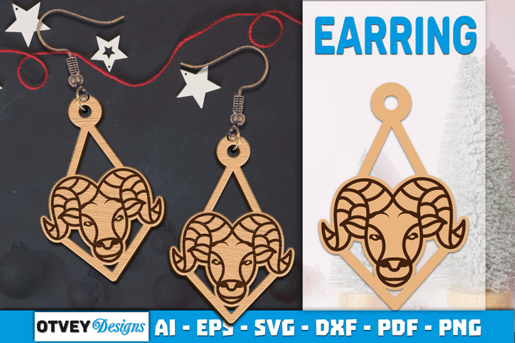 Zodiac Earring Lasercut | Earring Design Lasercut
