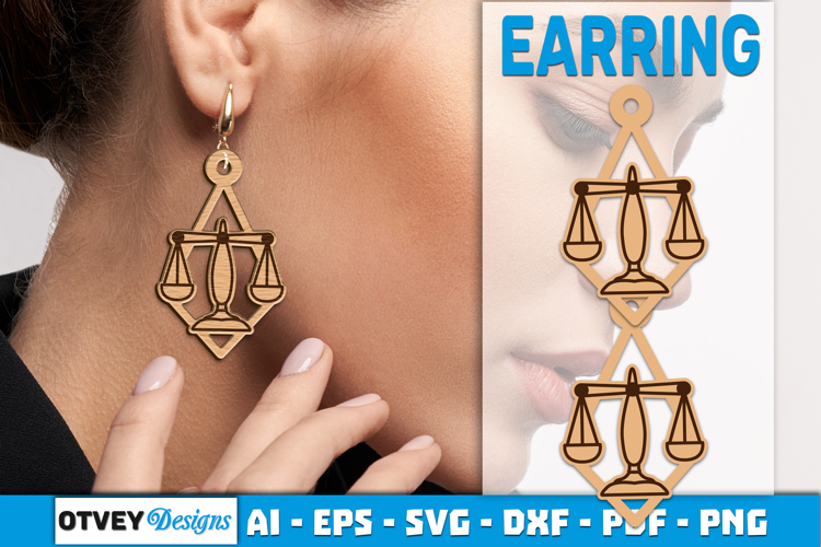 Zodiac Earring Lasercut | Earring Design Lasercut