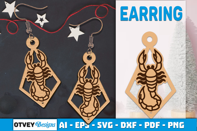 Zodiac Earring Lasercut | Earring Design Lasercut