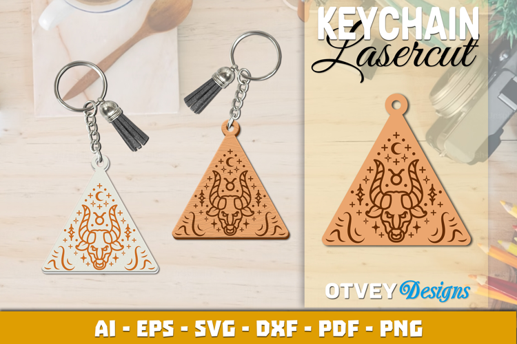 Zodiac Keychain Lasercut | Keychain Design Lasercut