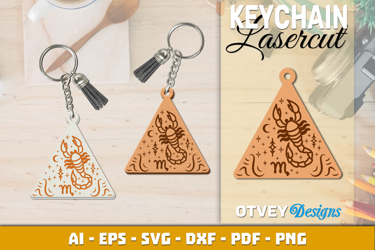 Zodiac Keychain Lasercut | Keychain Design Lasercut