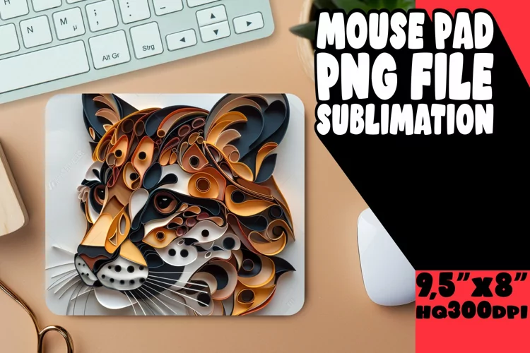 Purrfection Sublimation Mouse Pad - 3D Design